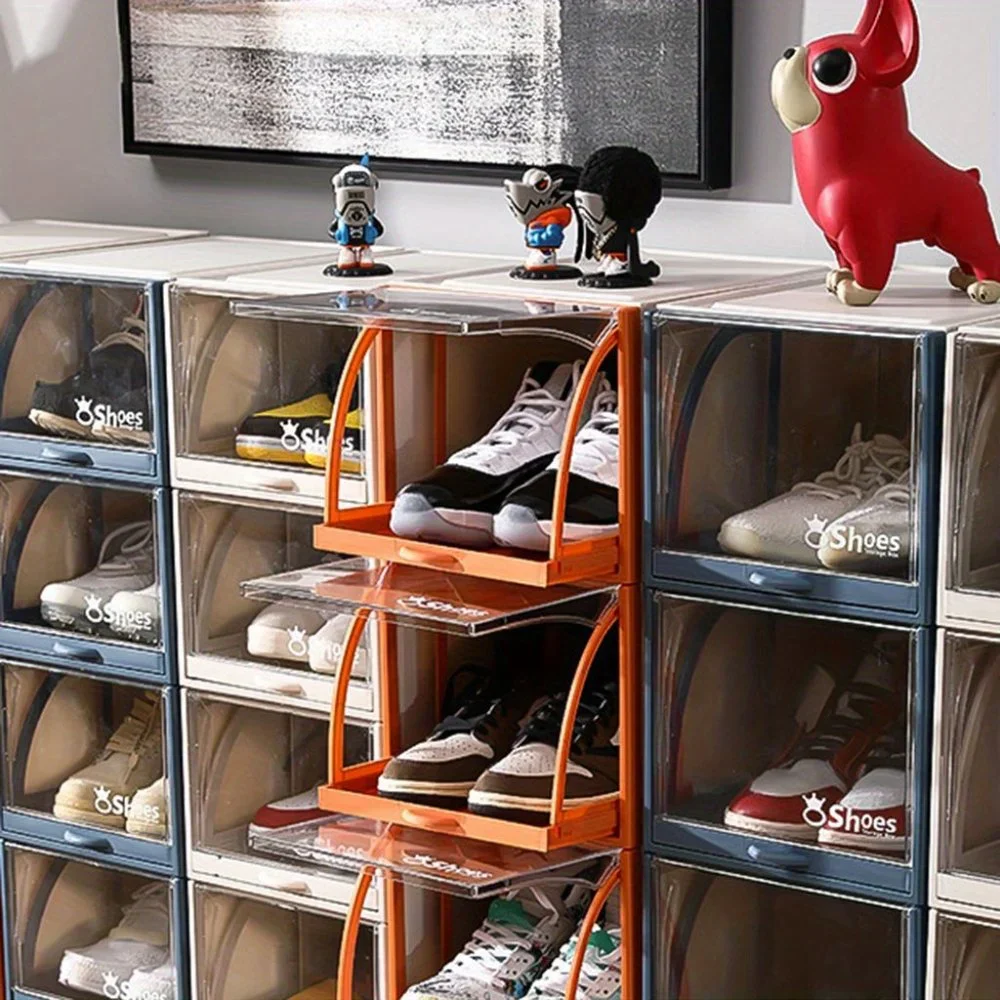 1pc Drawer Type Shoe Storage Box Moisture Proof_yyt